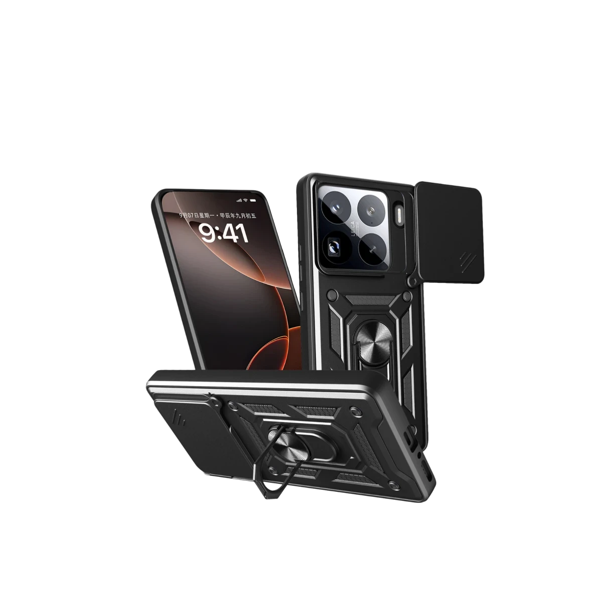 Newface Xiaomi Mi 15 Pro Kılıf Pars Lens Yüzüklü Silikon - Siyah — görsel 5