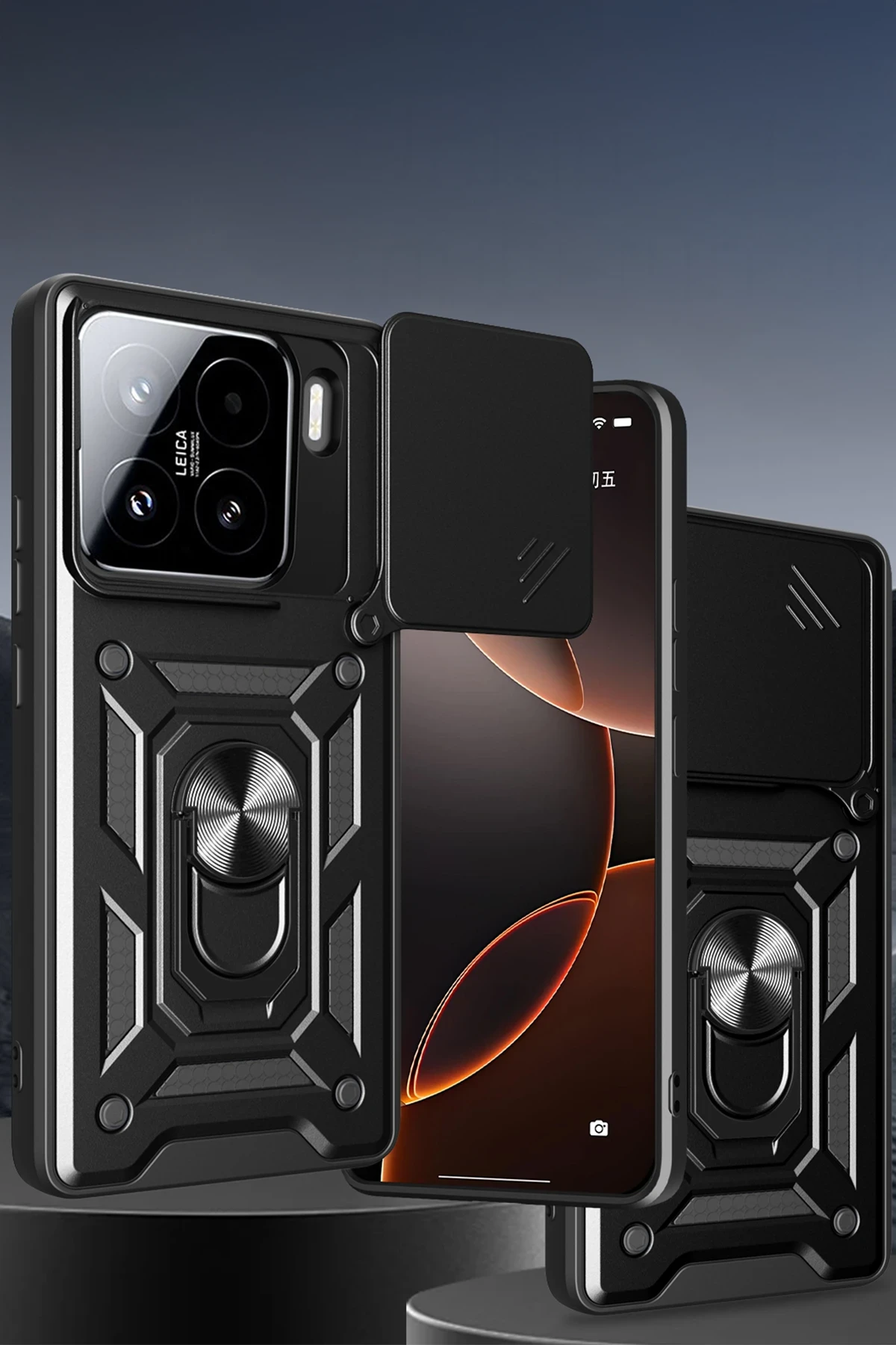 Newface Xiaomi Mi 15 Pro Kılıf Pars Lens Yüzüklü Silikon - Yeşil