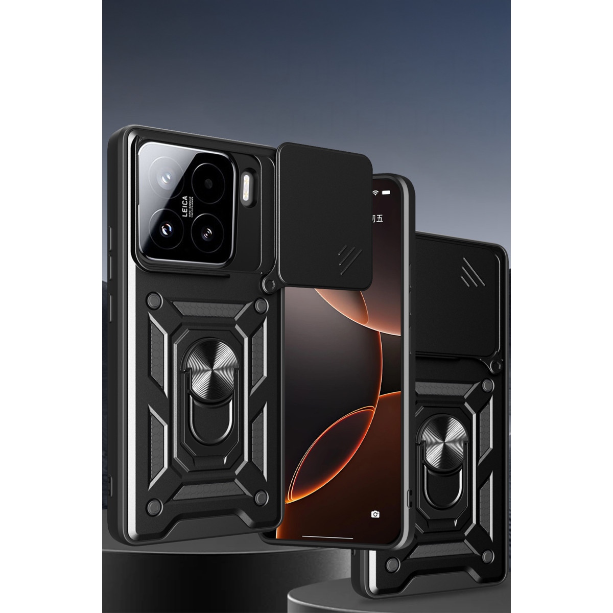 Newface Xiaomi Mi 15 Kılıf Pars Lens Yüzüklü Silikon - Siyah — görsel 10