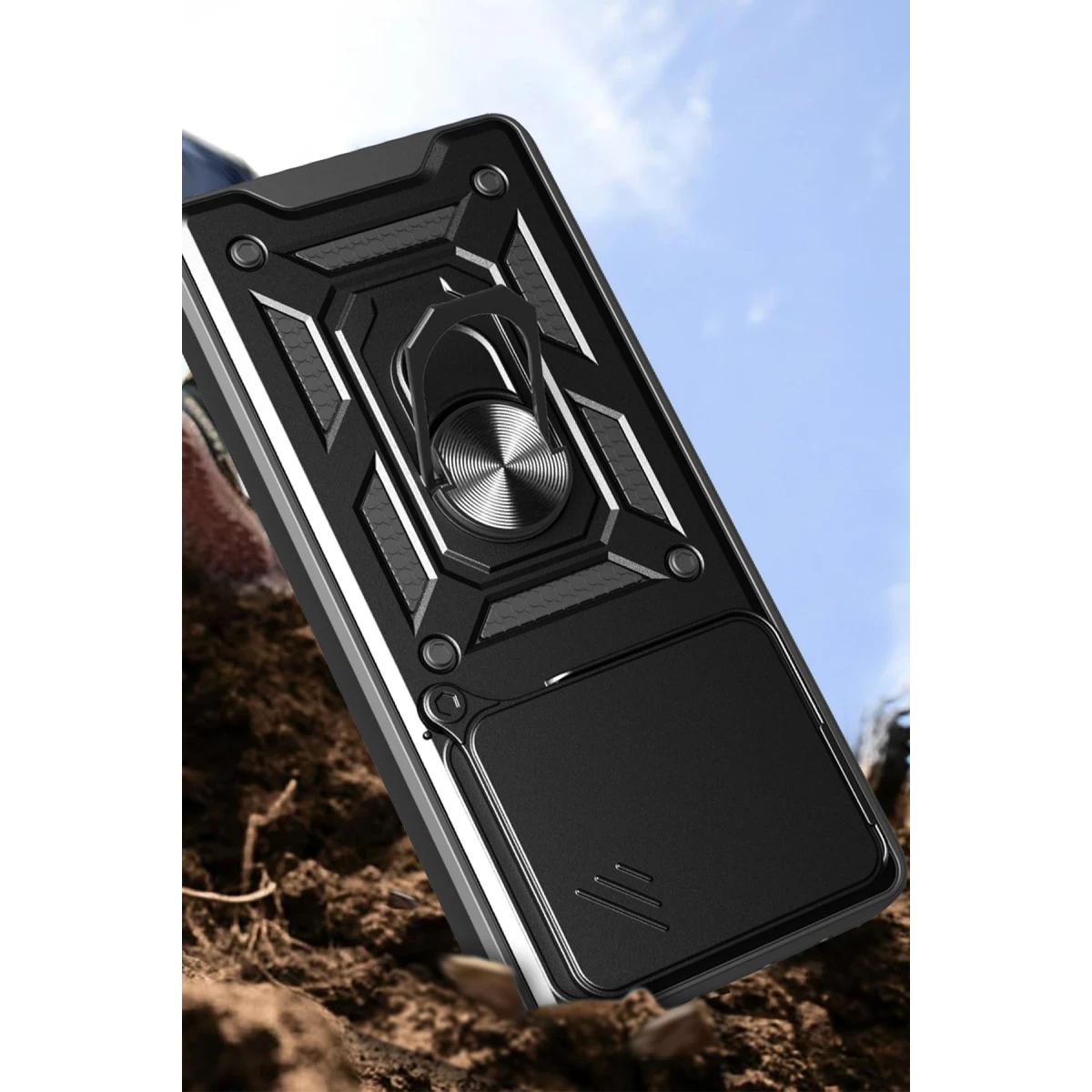 Newface Xiaomi Mi 15 Kılıf Pars Lens Yüzüklü Silikon - Siyah — görsel 7