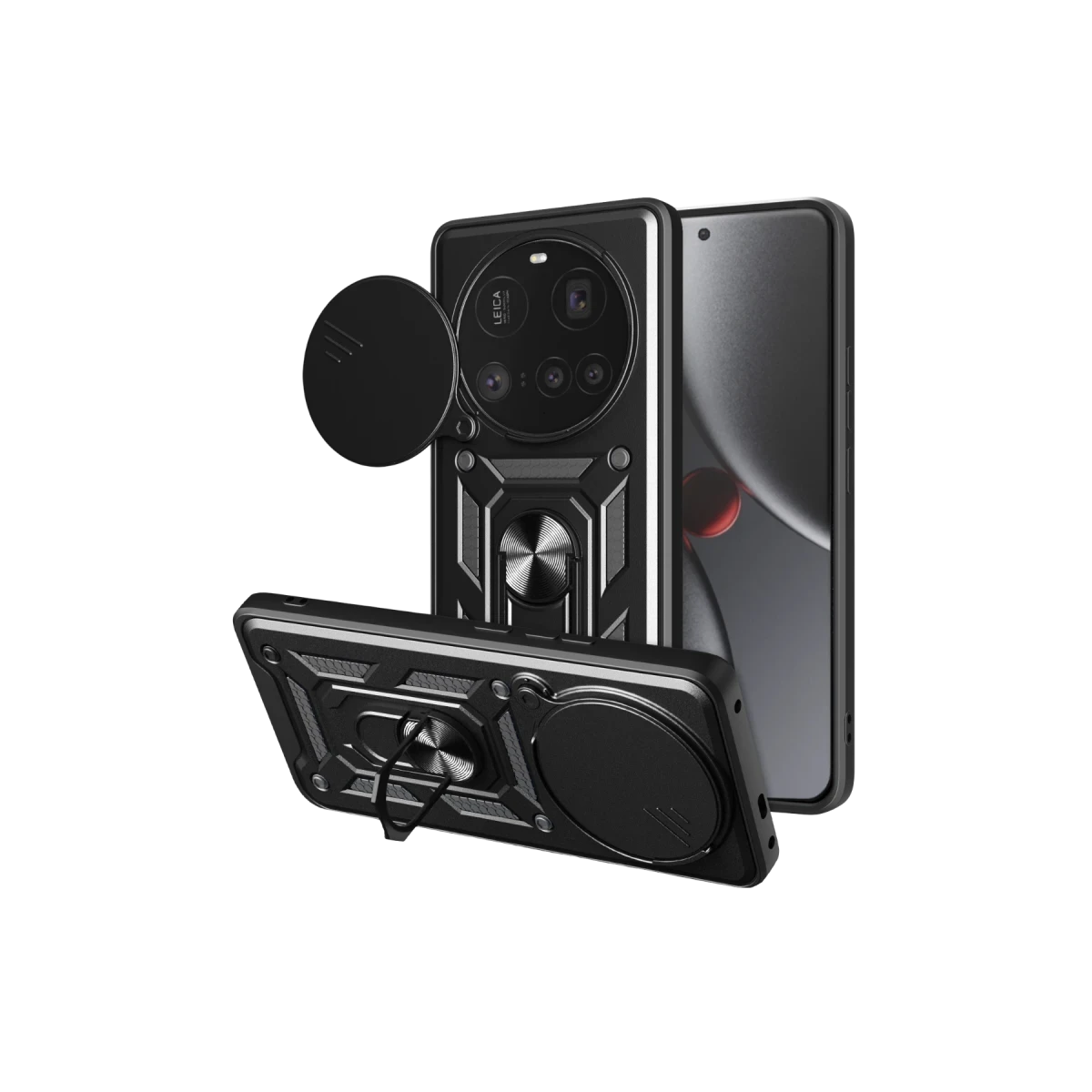 Newface Xiaomi Mi 15 Ultra Kılıf Pars Lens Yüzüklü Silikon - Siyah — görsel 4