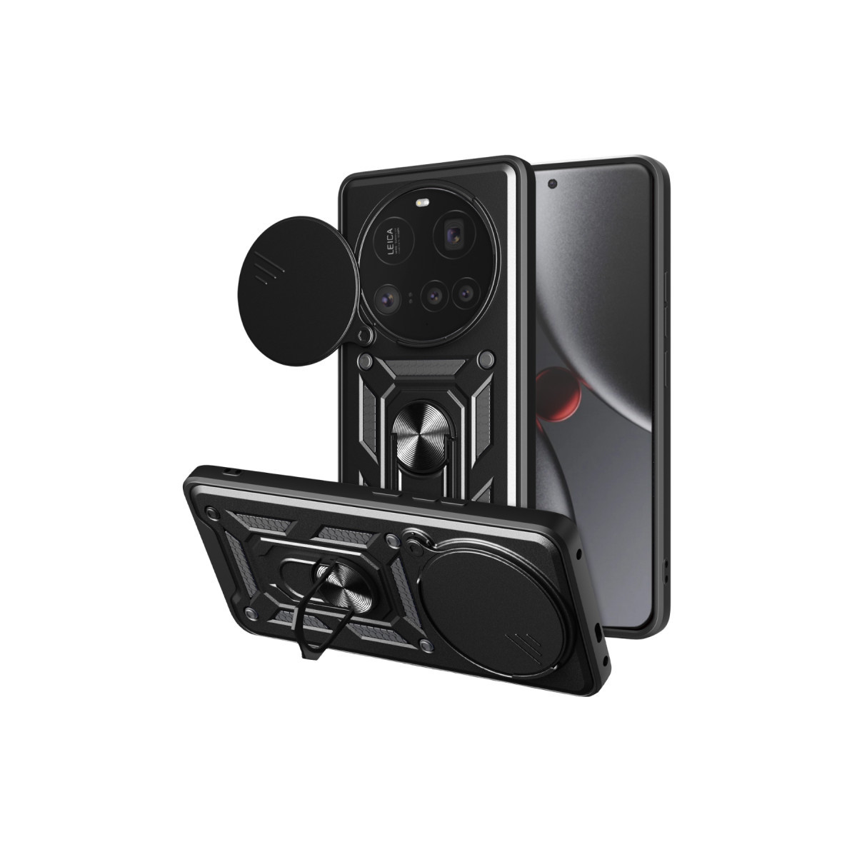 Newface Xiaomi Mi 15 Ultra Kılıf Pars Lens Yüzüklü Silikon - Siyah — görsel 7
