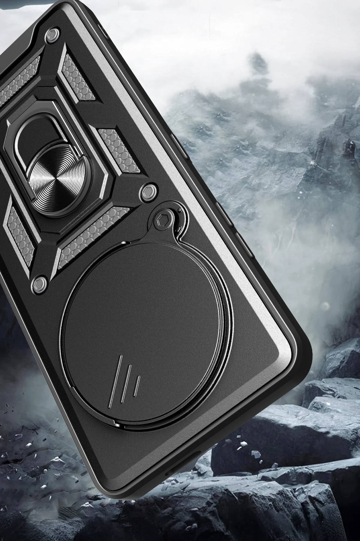 Newface Xiaomi Mi 15 Ultra Kılıf Pars Lens Yüzüklü Silikon - Siyah — görsel 2