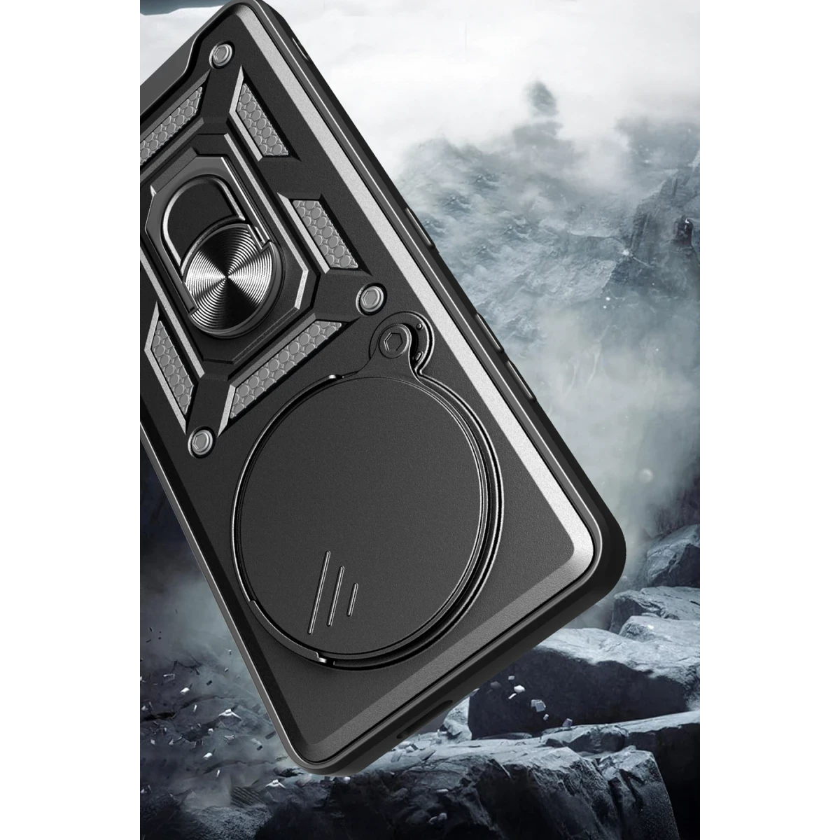 Newface Xiaomi Mi 15 Ultra Kılıf Pars Lens Yüzüklü Silikon - Siyah — görsel 5