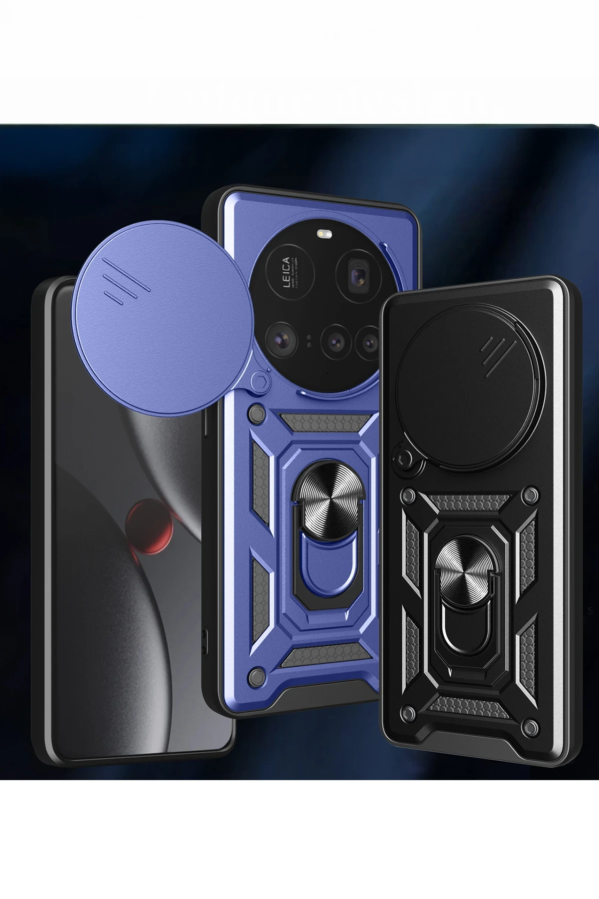 Newface Xiaomi Mi 15 Ultra Kılıf Pars Lens Yüzüklü Silikon - Siyah — görsel 3