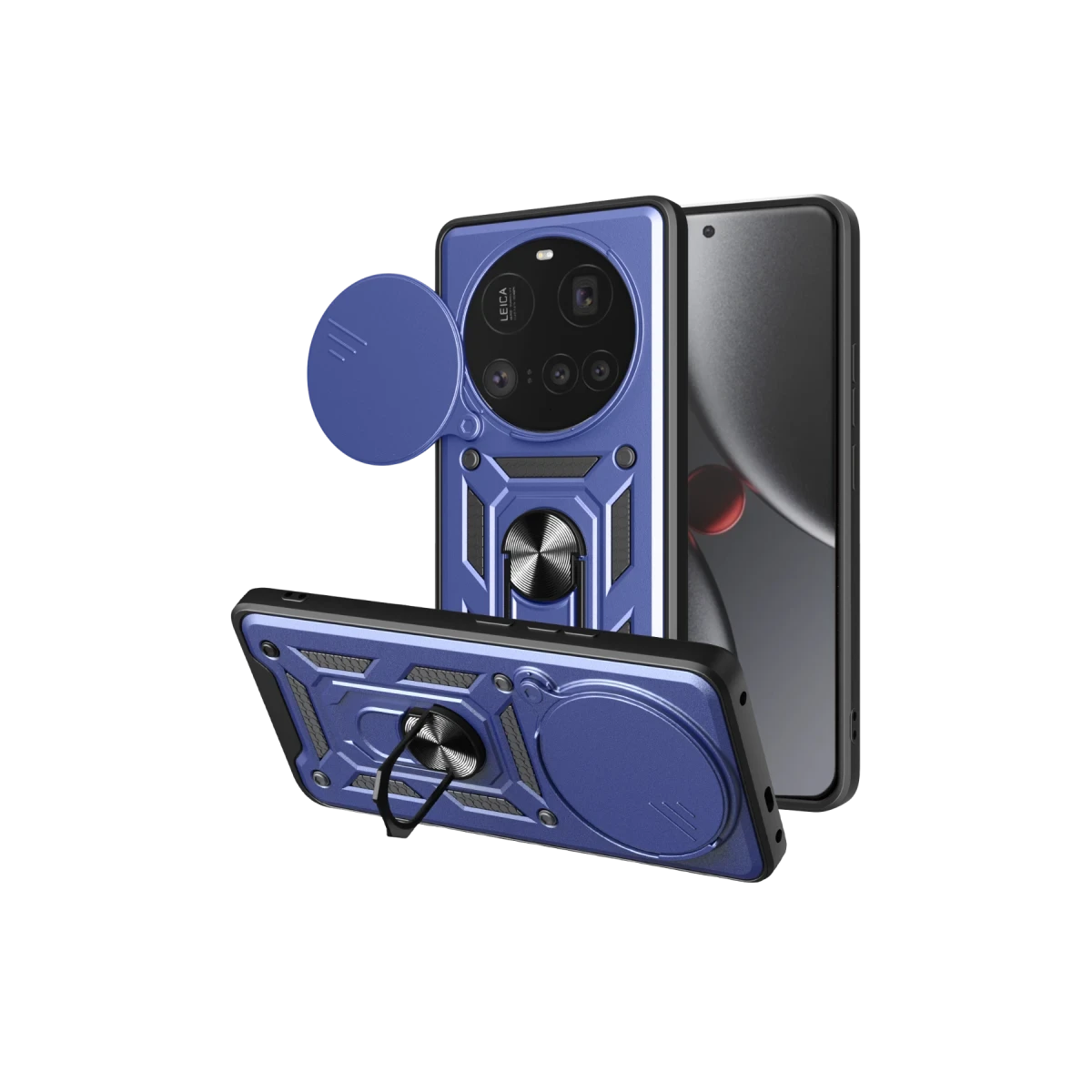 Newface Xiaomi Mi 15 Ultra Kılıf Pars Lens Yüzüklü Silikon - Lacivert