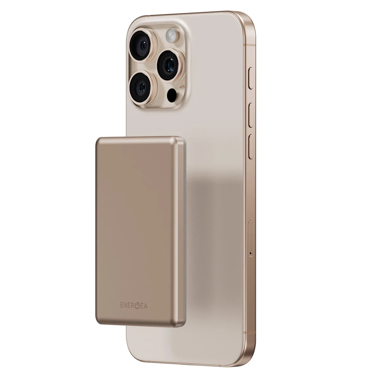 Energea AluPac Mini 5K 5.000 mAh 20W Type-C ve 15W Kablosuz Şarj Çıkışlı PD Hızlı Şarj Magsafe Powerbank - Gold
