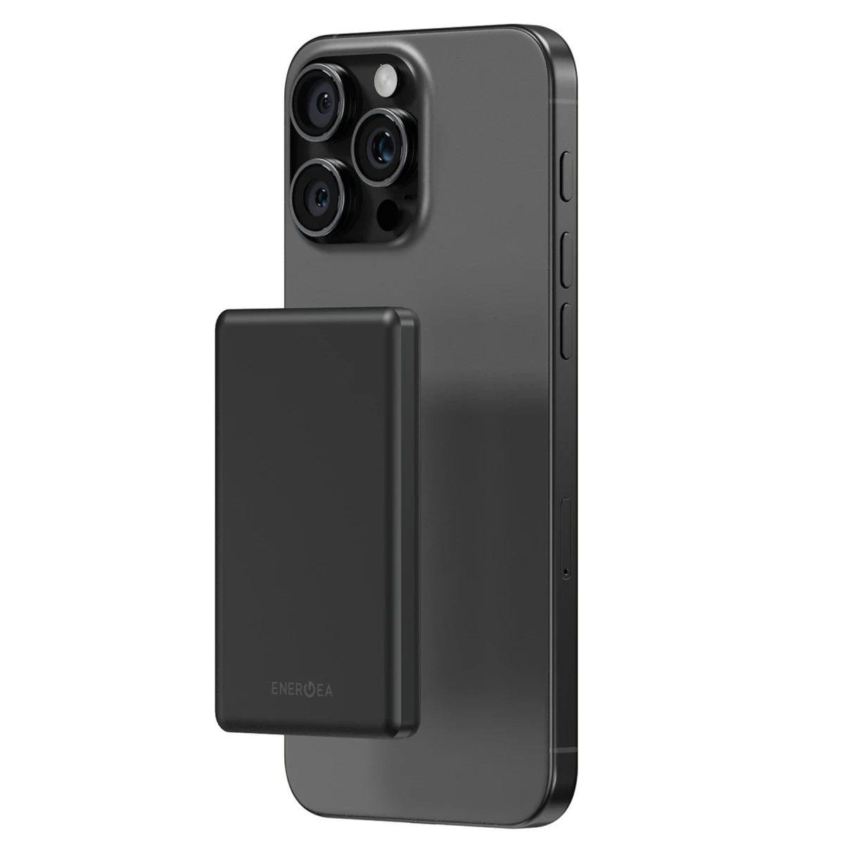 Energea AluPac Mini 5K 5.000 mAh 20W Type-C ve 15W Kablosuz Şarj Çıkışlı PD Hızlı Şarj Magsafe Powerbank - Koyu Gri