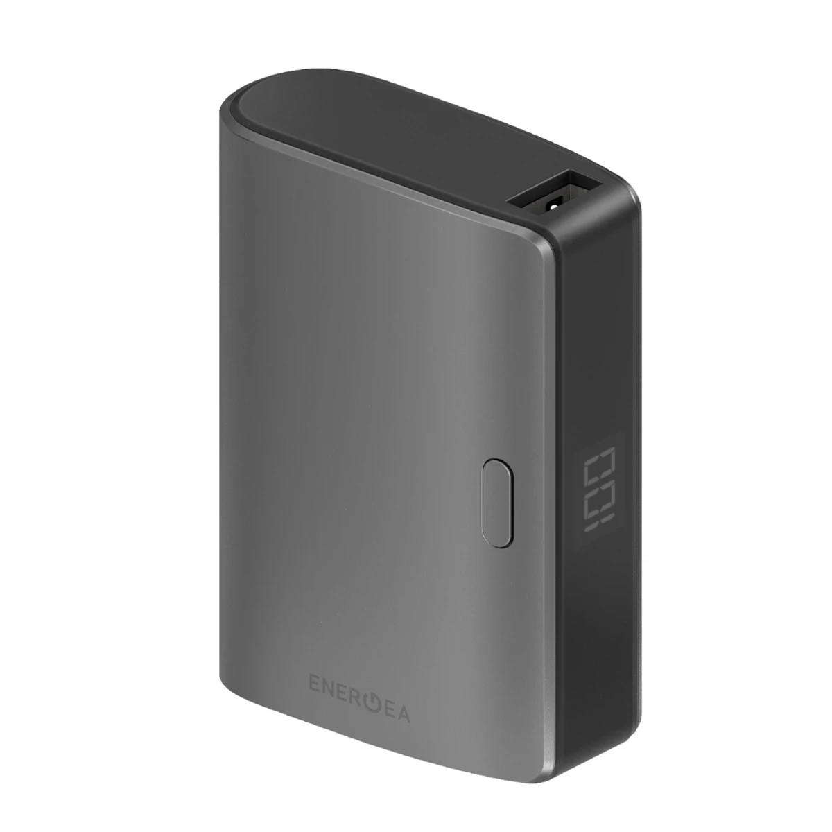 Energea ComPac 35 10.000 mAh Dijital Göstergeli 35W Type-C Çıkışlı 22.5W USB Çıkışlı PD Hızlı Şarj Powerbank - Koyu Gri