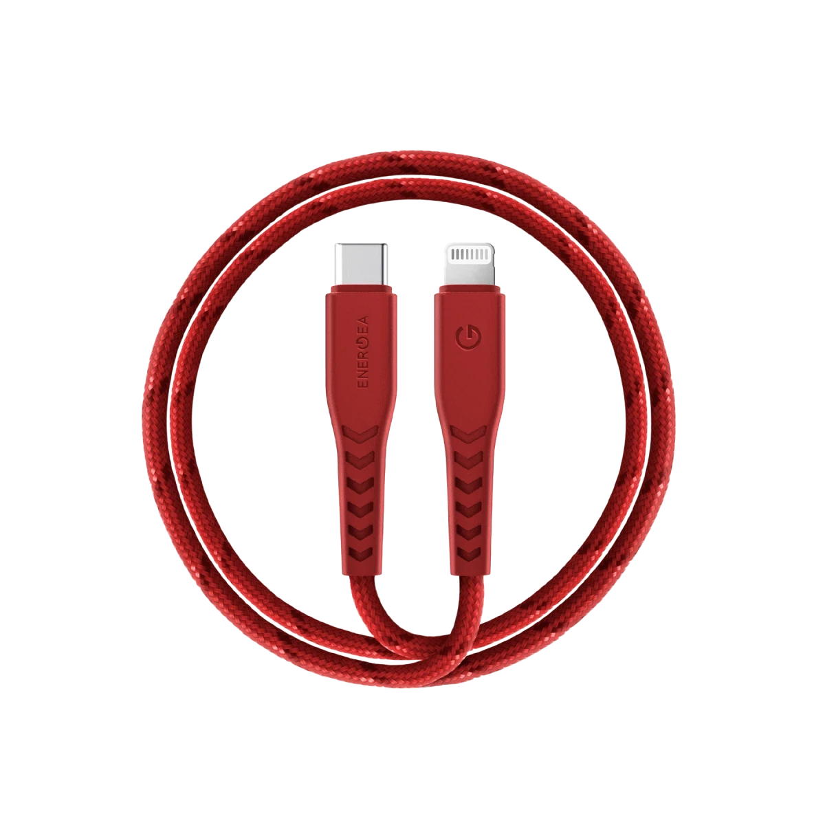 Energea C94 NyloFlex 1.5M 100W Type-C to Lightning PD Hızlı Şarj Kablo - Kırmızı