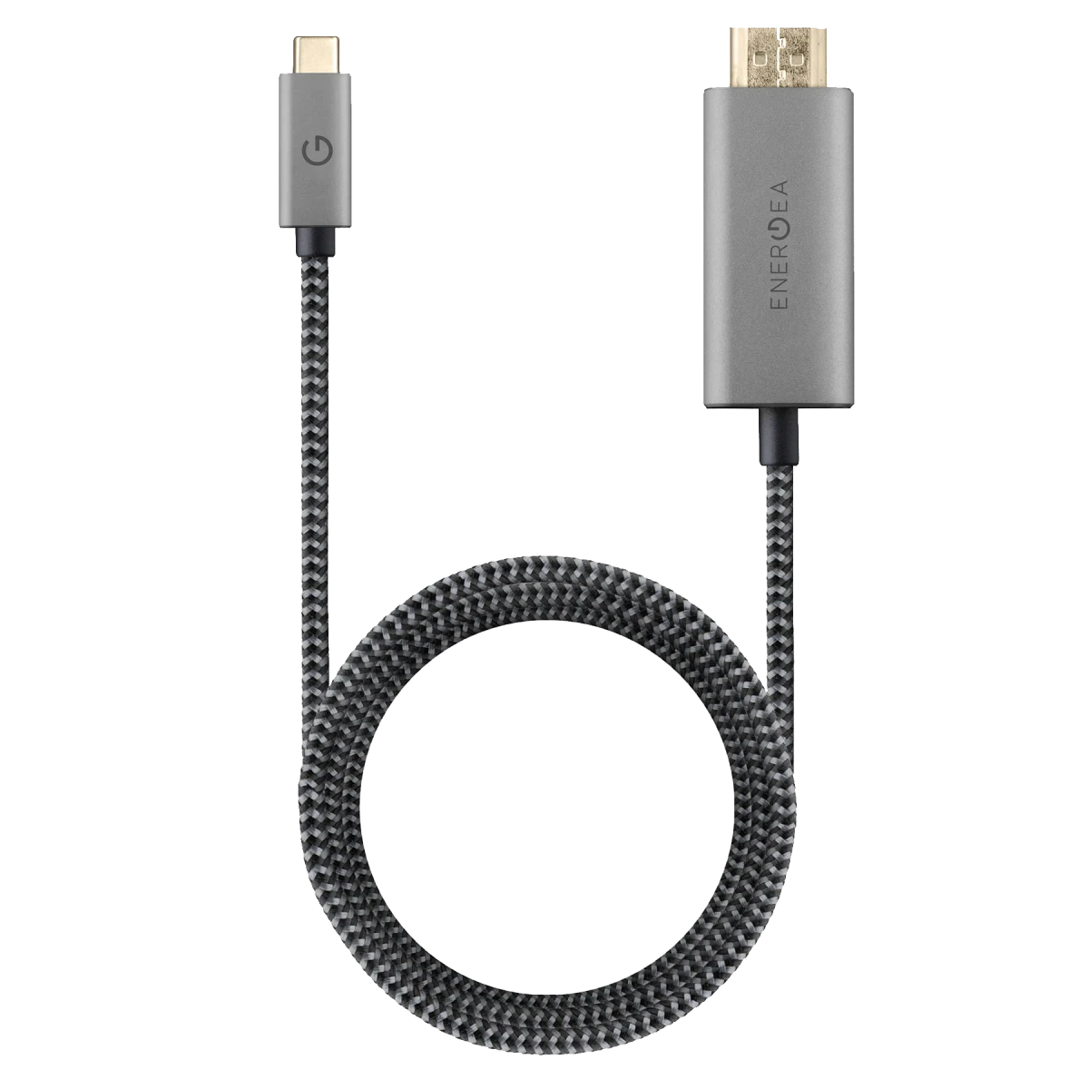 Energea FibraTough 2M 4K 60 Hz Type-C to HDMI Kablo - Gri