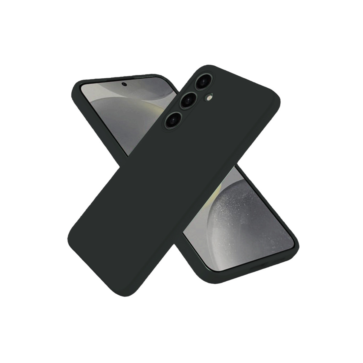 Newface Samsung Galaxy S25 Kılıf Nano içi Kadife Silikon - Siyah — görsel 3