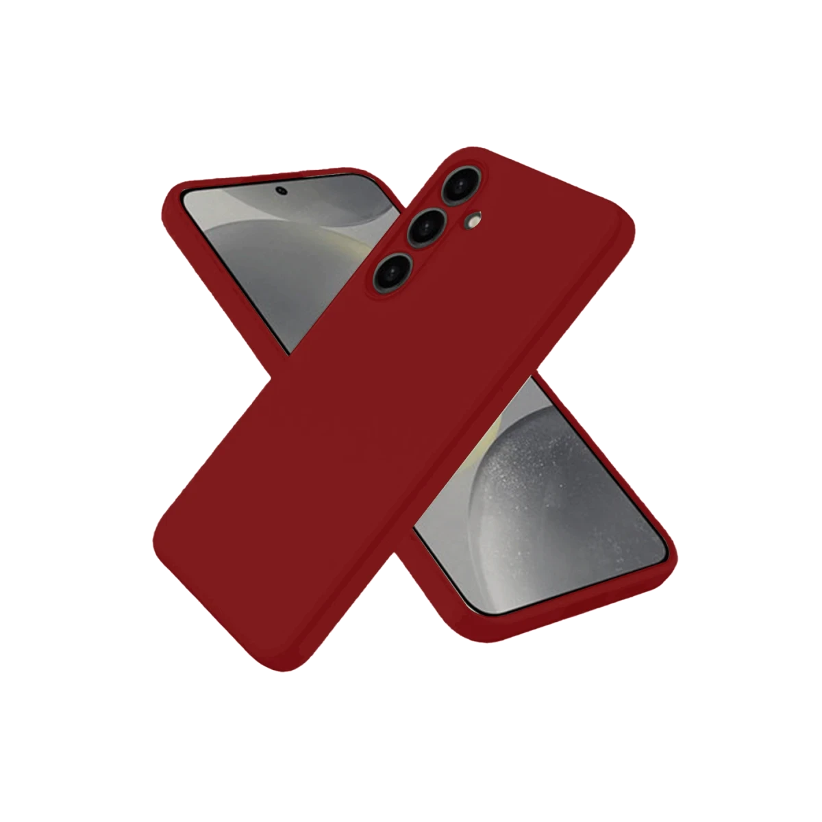 Newface Samsung Galaxy S25 Kılıf Nano içi Kadife Silikon - Kırmızı