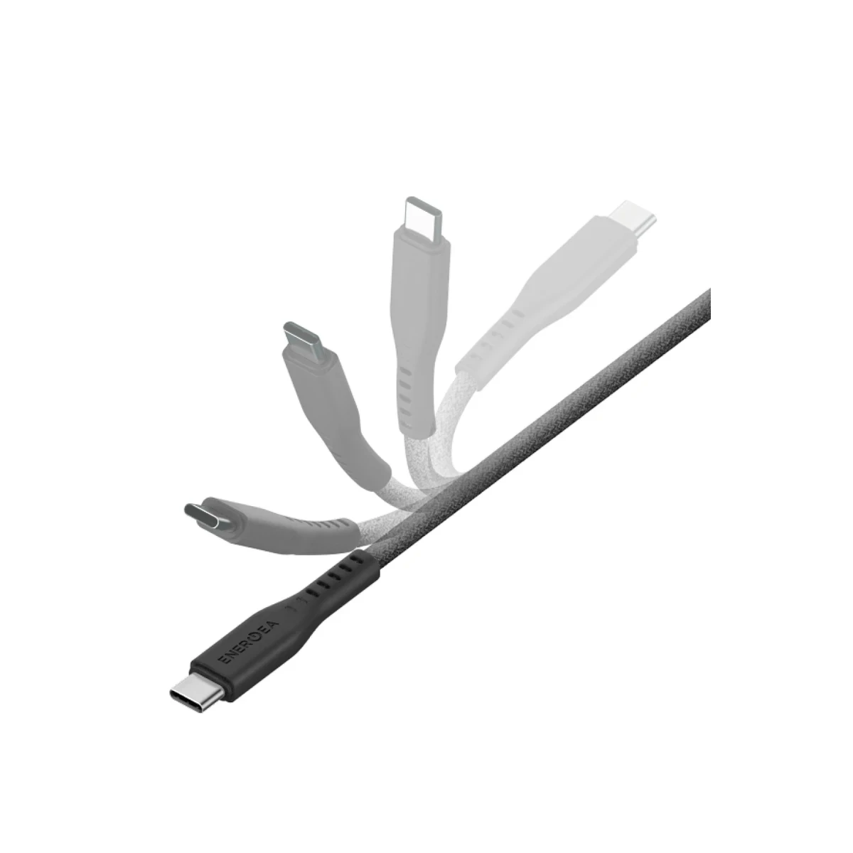 Energea Flow 1.5M 240W Type-C to Type-C PD Hızlı Şarj Kablo - Siyah