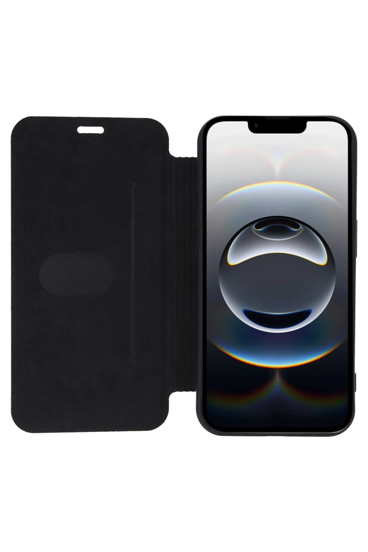 Newface iPhone 16E Kılıf Flip Cover - Siyah