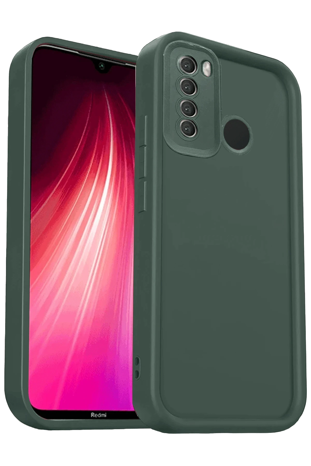 Newface Xiaomi Redmi Note 8 Kılıf Viera Silikon - Koyu Yeşil