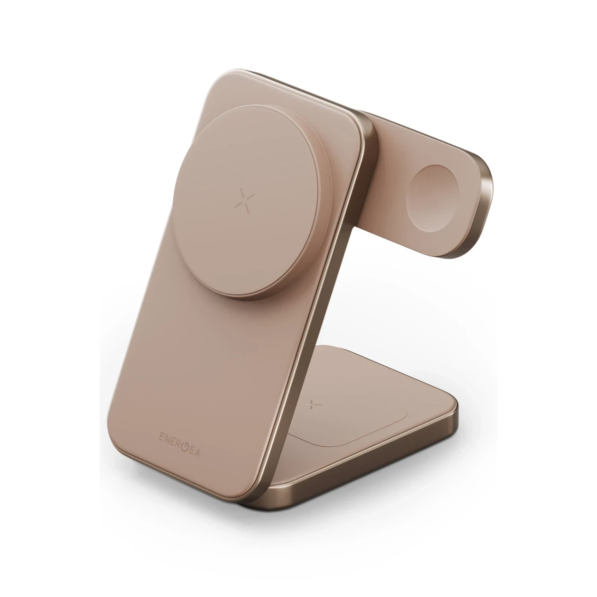 Energea MagTrio Plus 3in1 Katlanabilir 15W Telefon Saat Airpods Masaüstü Hızlı Şarj Standı - Gold