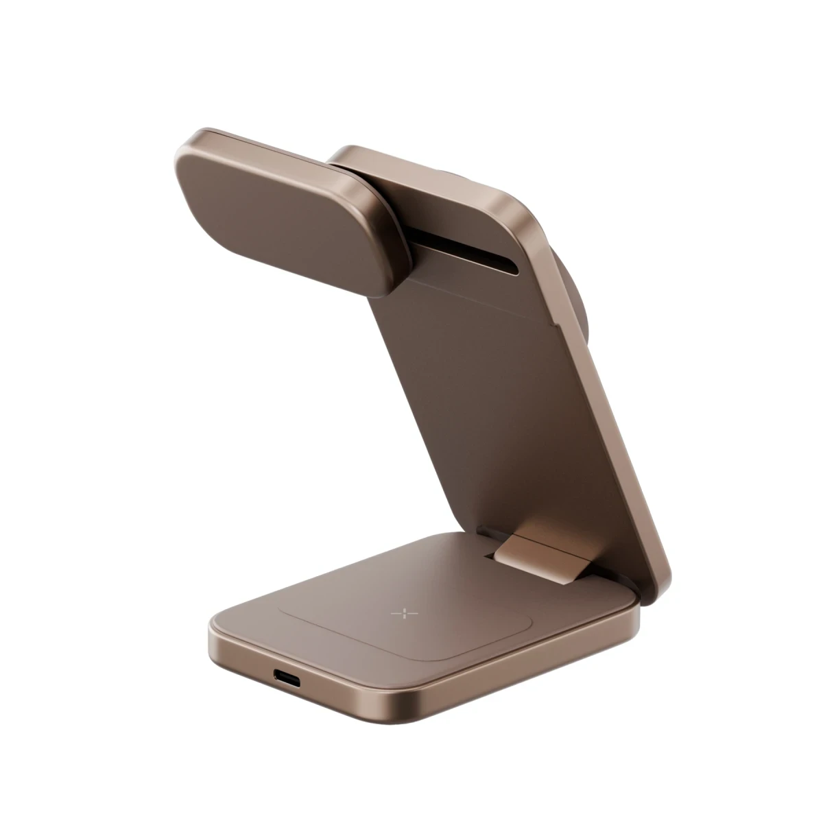 Energea MagTrio Plus 3in1 Katlanabilir 15W Telefon Saat Airpods Masaüstü Hızlı Şarj Standı - Gold