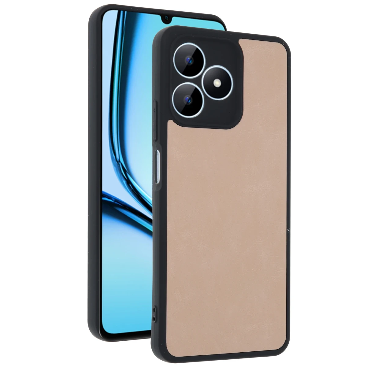 Realme Note 50 4G Kılıf Aras Deri Kapak - Pudra