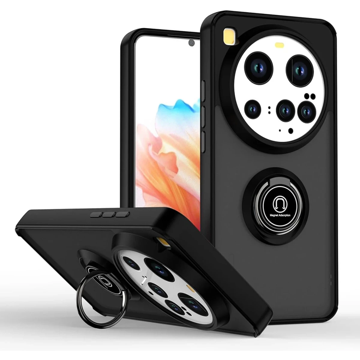 Newface Xiaomi Mi 15 Ultra Kılıf Montreal Yüzüklü Silikon Kapak - Siyah — görsel 2