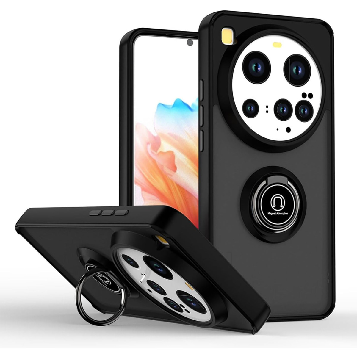 Newface Xiaomi Mi 15 Ultra Kılıf Montreal Yüzüklü Silikon Kapak - Siyah — görsel 3