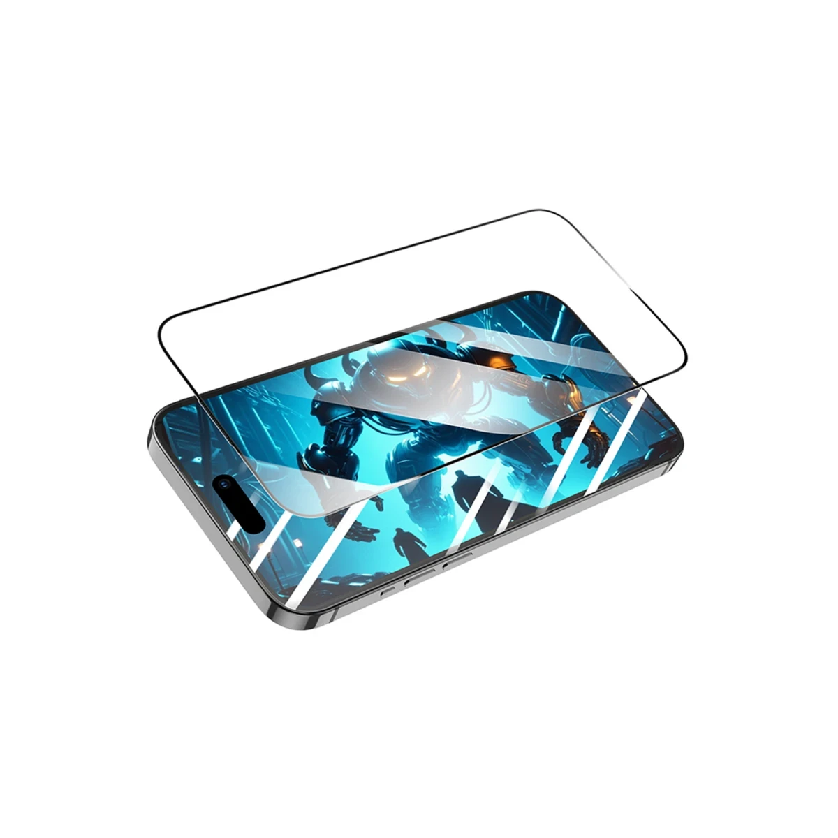 Hoco. Apple iPhone 15 Pro Max Bear Shield HD Cam Ekran Koruyucu - Siyah