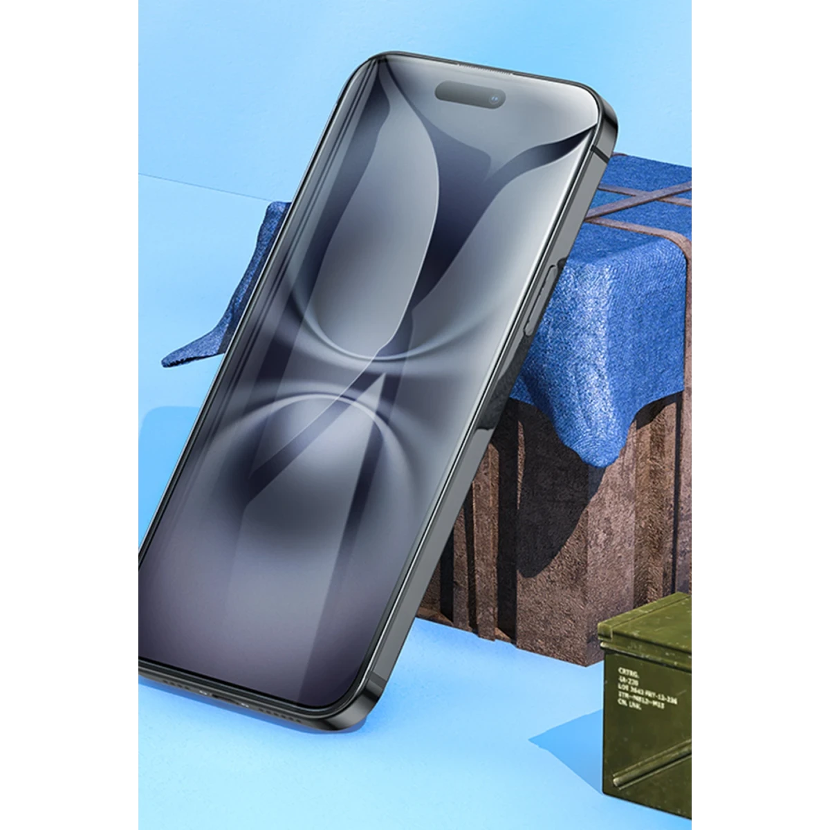 Hoco. Apple iPhone 14 Pro Max Bear Shield HD Cam Ekran Koruyucu - Siyah