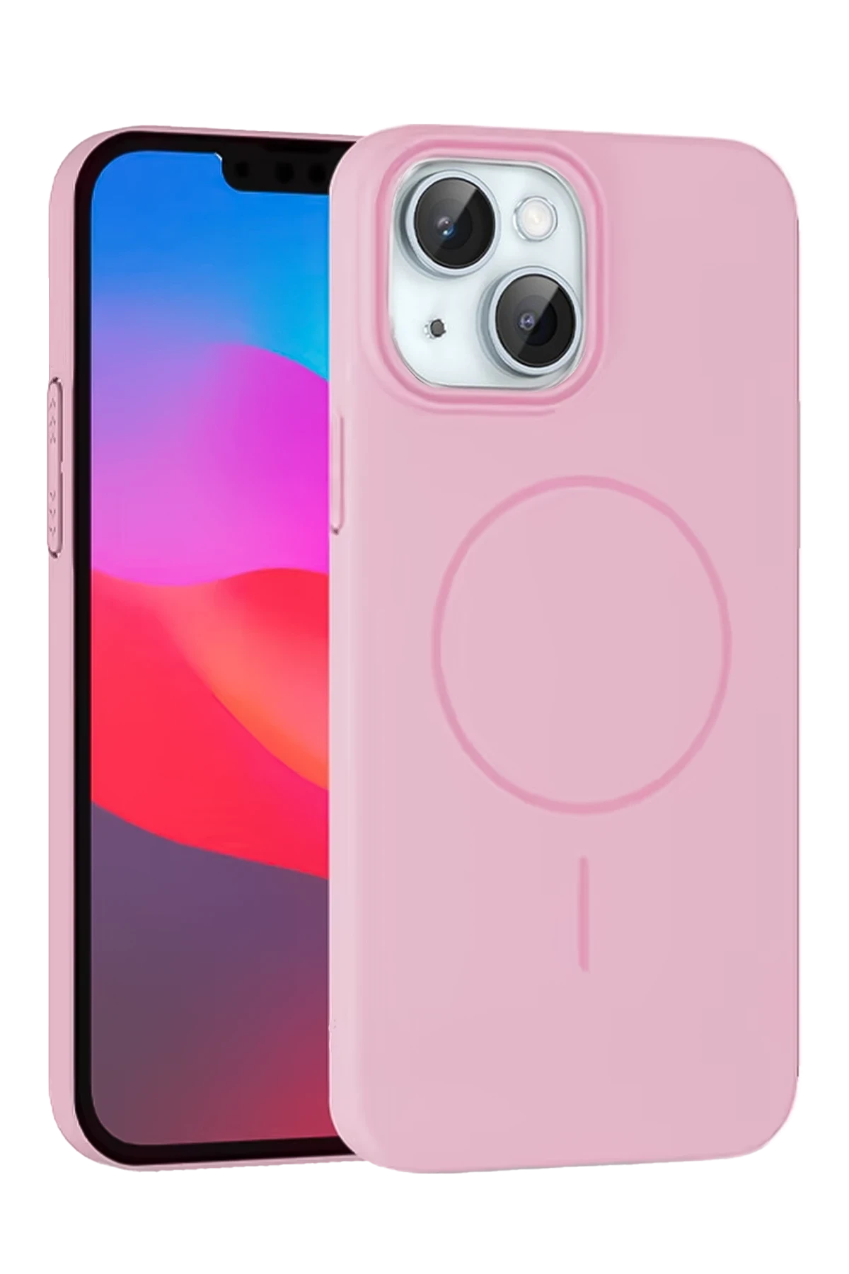 Joko iPhone 15 Plus Broş Magsafe Kapak - Pembe