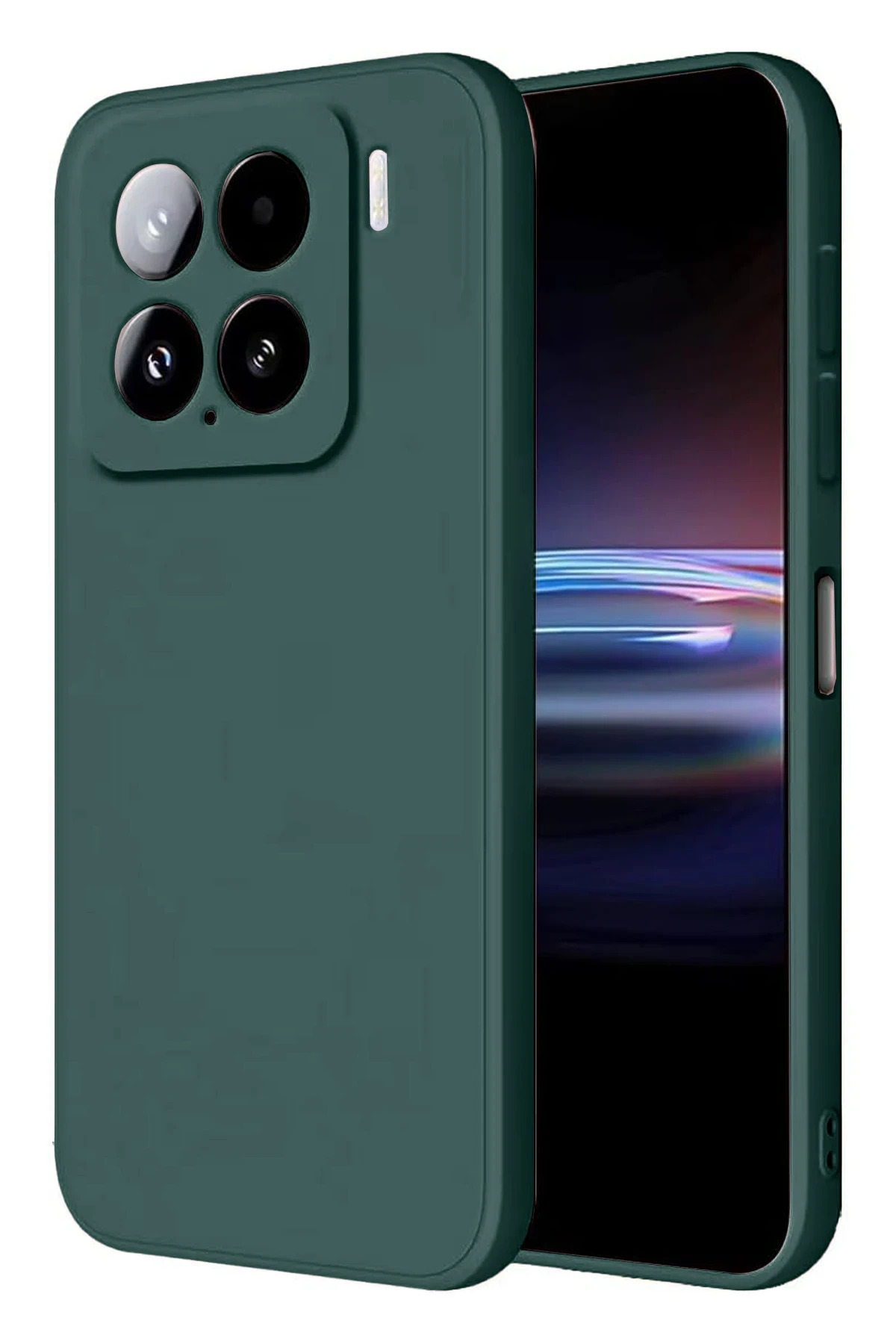 Newface Xiaomi Mi 15 Pro Kılıf Nano içi Kadife Silikon - Koyu Yeşil