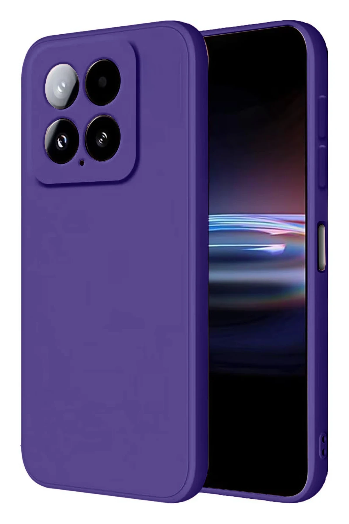 Newface Xiaomi Mi 14T Pro Kılıf Nano içi Kadife Silikon - Mor