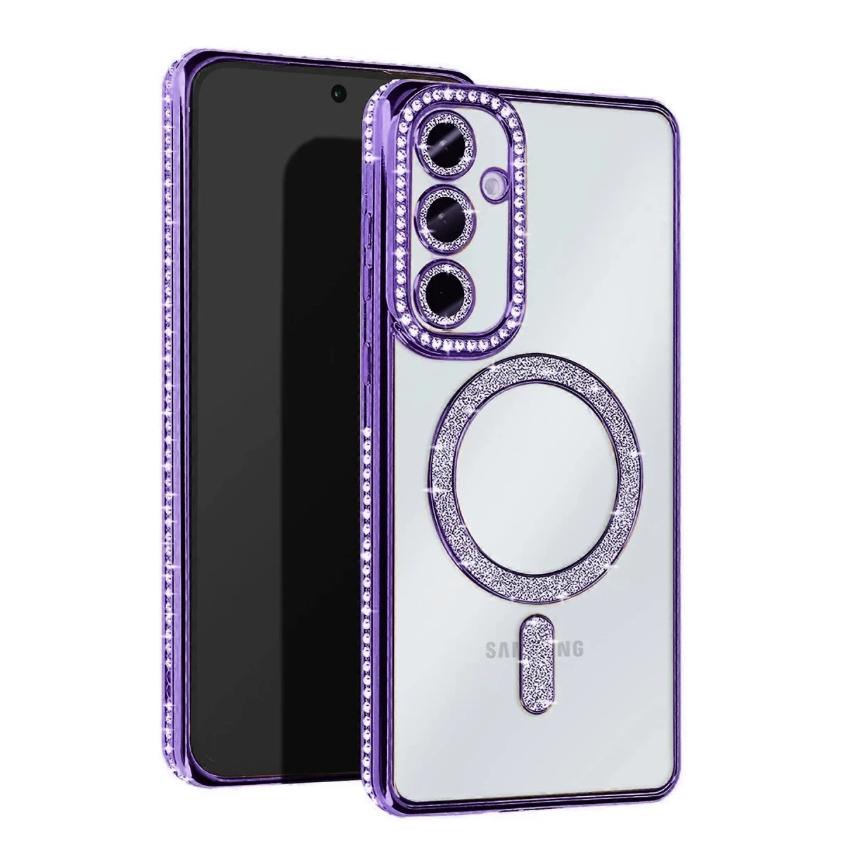 Newface Samsung Galaxy S25 Edge Joke Simli Magneticsafe Kılıf - Derin Mor — görsel 2