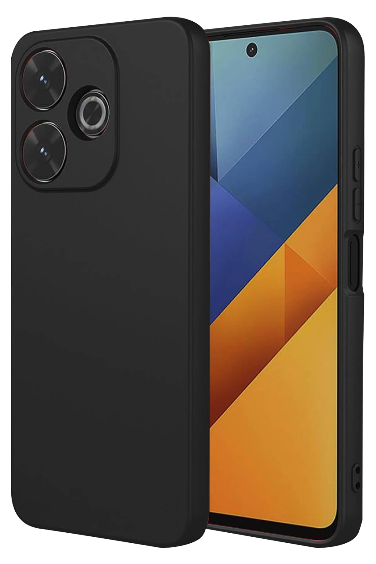 Newface Xiaomi Redmi 13 4G Kılıf Nano içi Kadife Silikon - Siyah