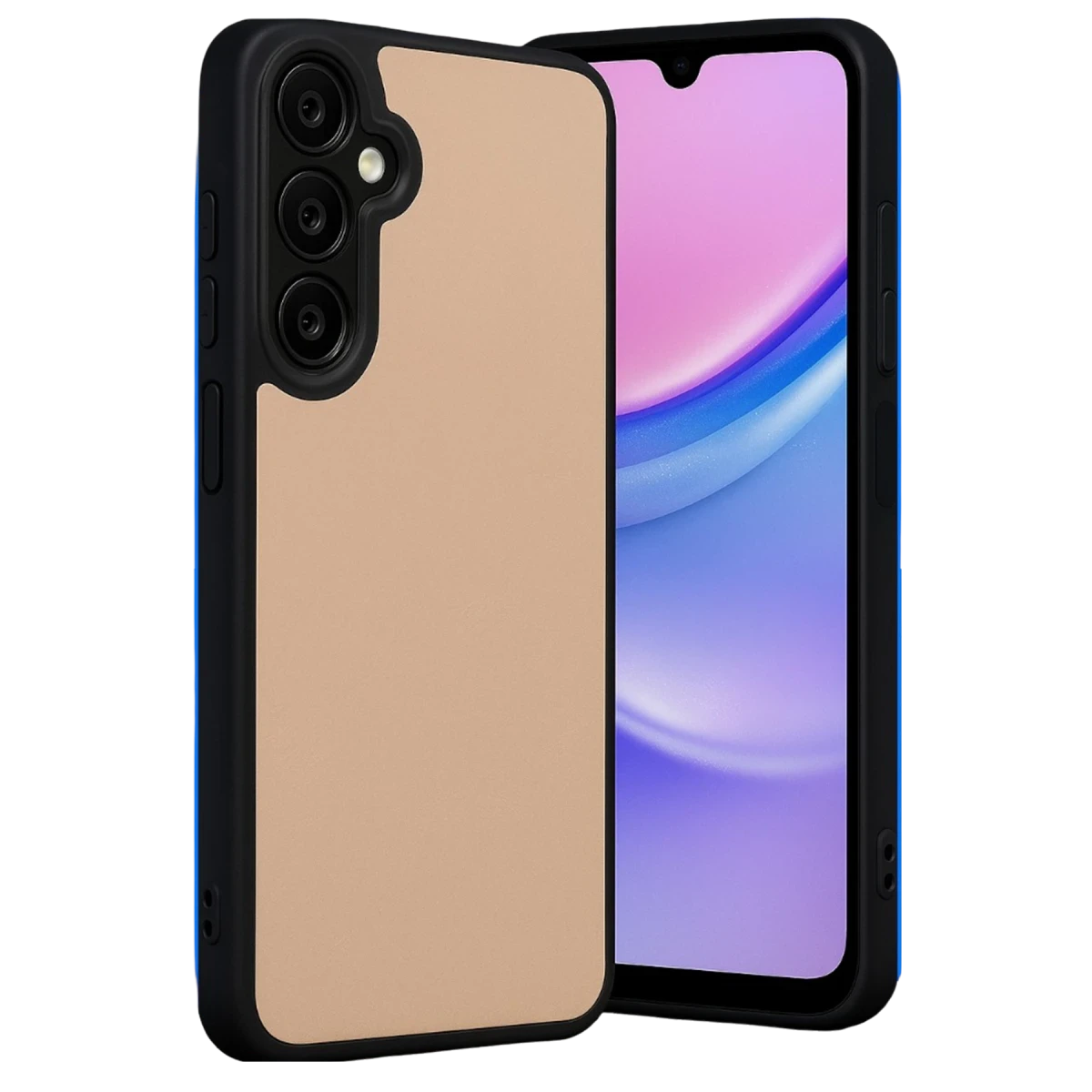 Newface Samsung Galaxy M15 Kılıf Aras Deri Kapak - Pudra