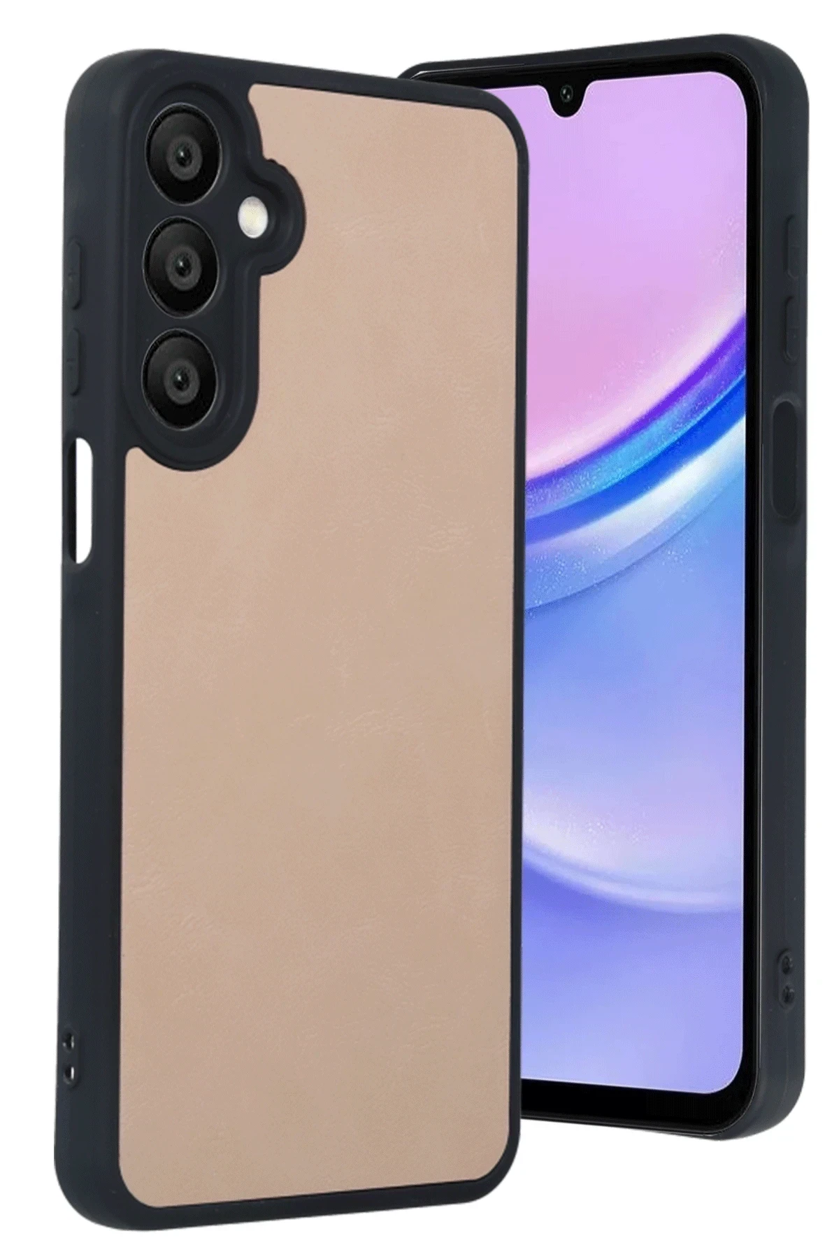 Newface Samsung Galaxy A26 Kılıf Aras Deri Kapak - Pudra