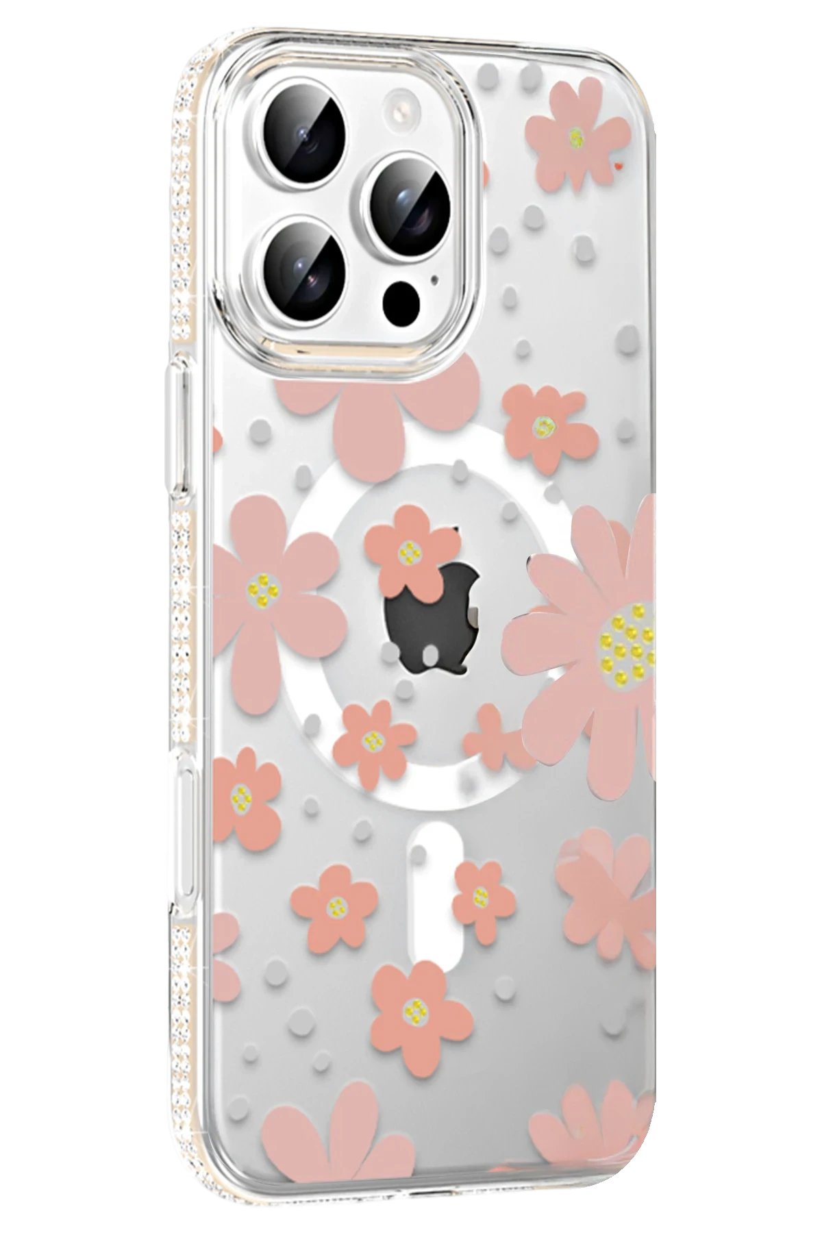 Joko Apple iPhone 16 Pro Max Floral Magsafe Kapak - Pembe