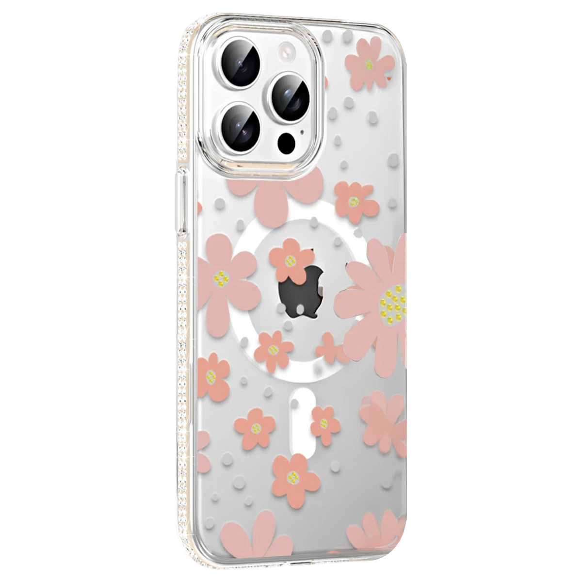 Joko Apple iPhone 14 Pro Max Floral Magsafe Kapak - Pembe
