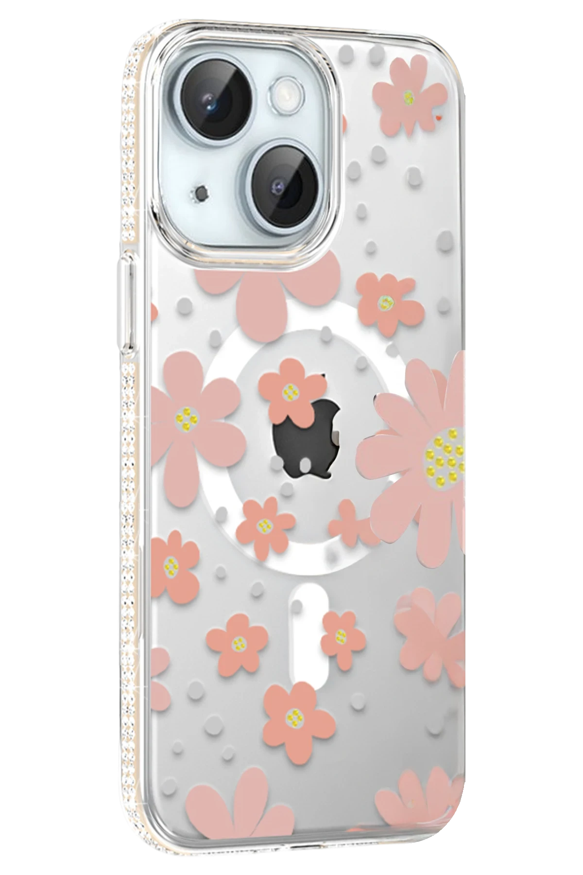 Joko Apple iPhone 14 Floral Magsafe Kapak - Pembe