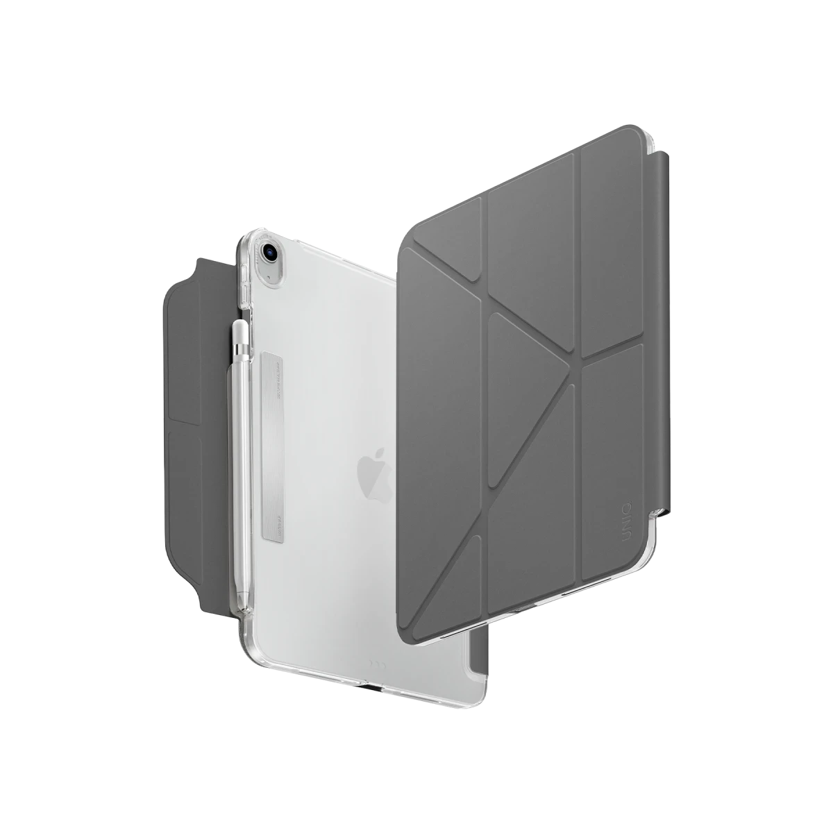 Uniq Apple iPad 2025 10.9 (10.nesil) A16 Camden Katlanabilir Tablet Kapak - Koyu Gri
