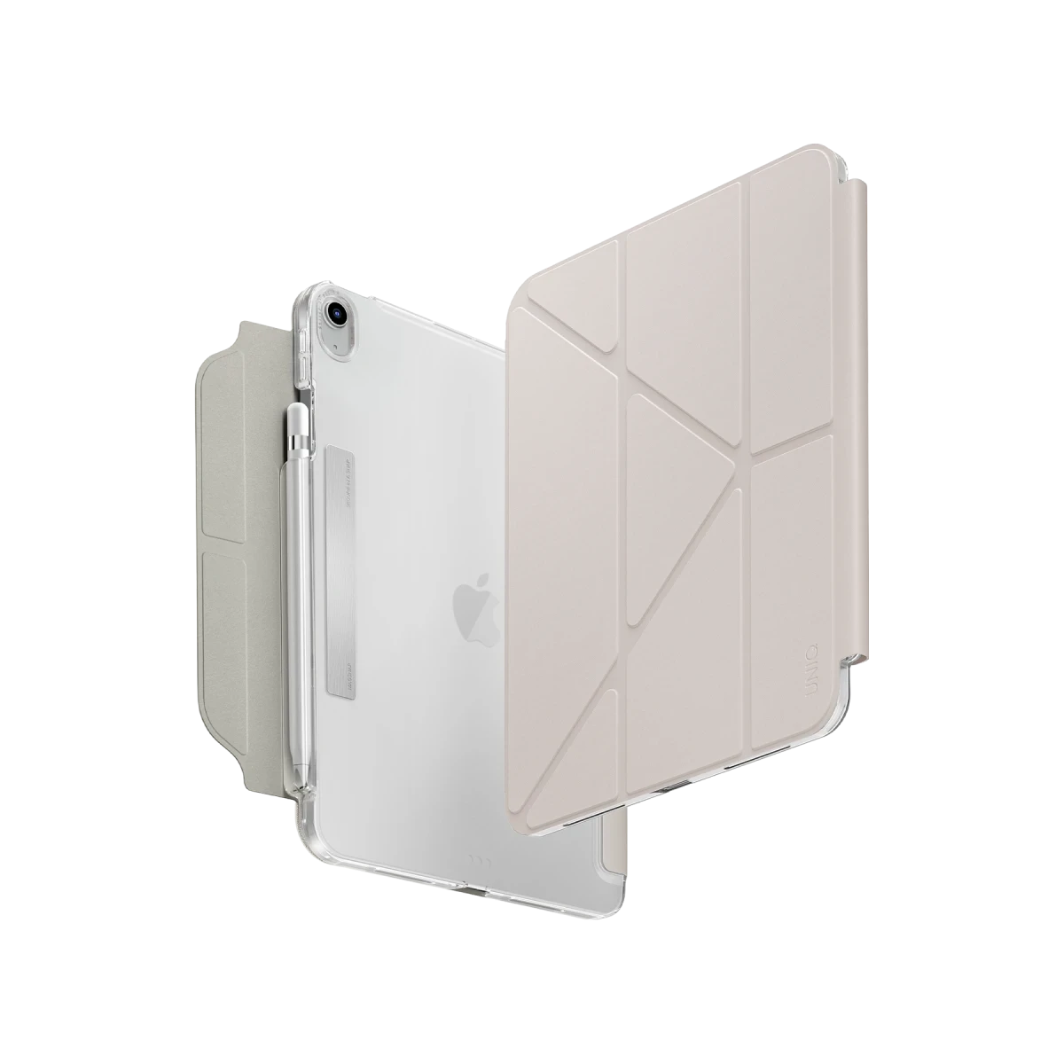 Uniq Apple iPad 2025 10.9 (10.nesil) A16 Camden Katlanabilir Tablet Kapak - Bej
