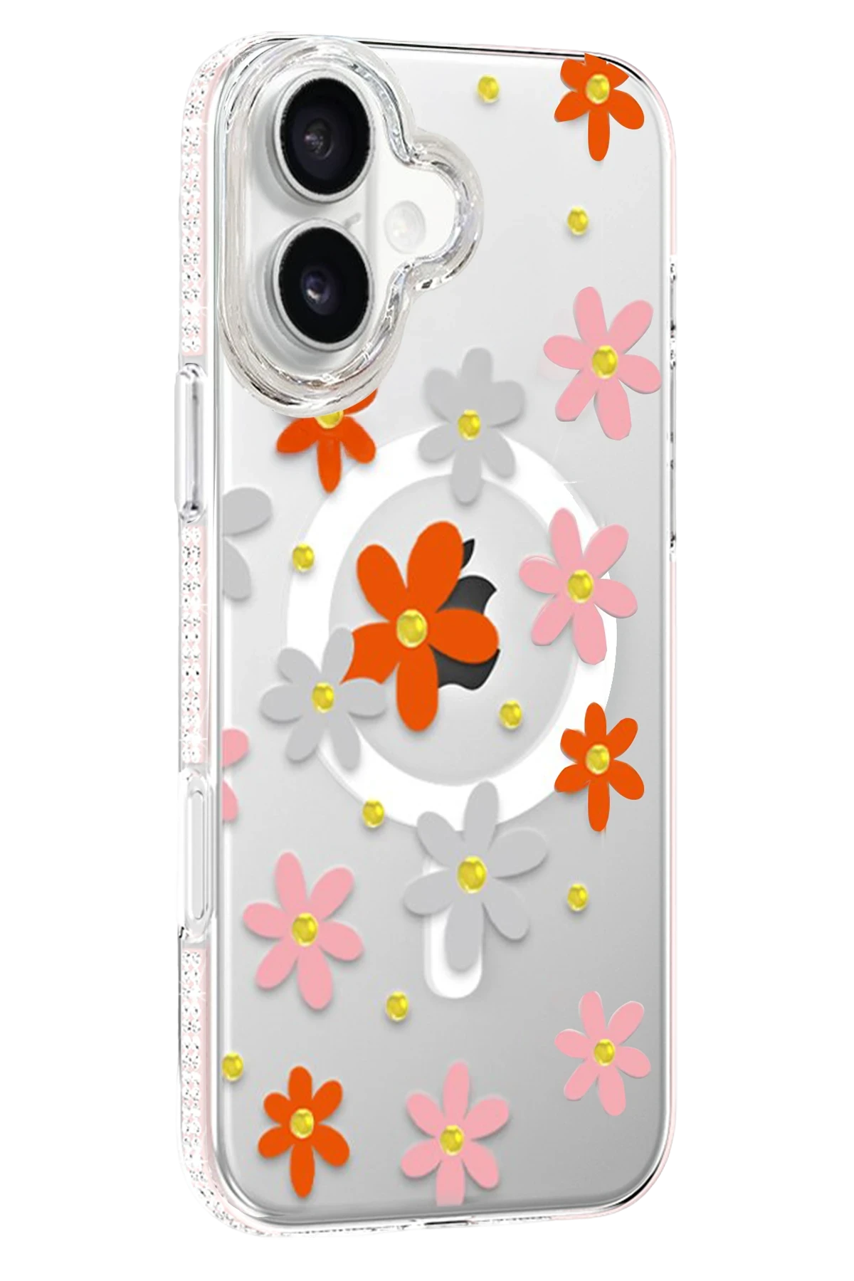 Joko Apple iPhone 16 Floral Magsafe Kapak - Turuncu