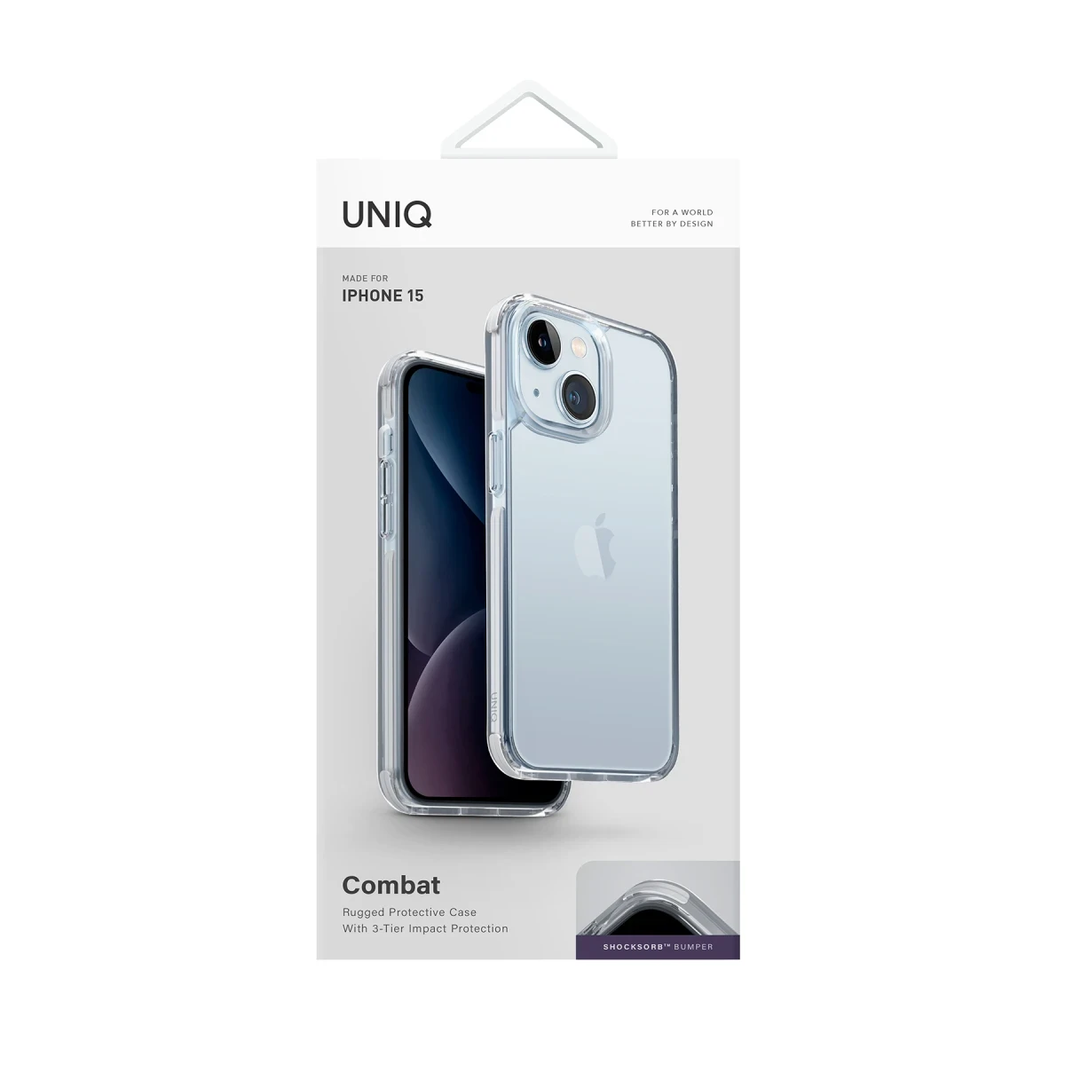 Uniq Apple iPhone 15 Plus Combat Kapak - Beyaz