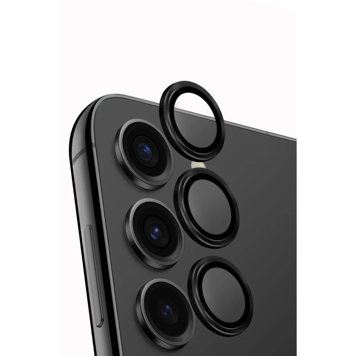 Uniq Samsung Galaxy S24 Plus Optix Alüminyum Kamera Lens Koruyucu - Siyah
