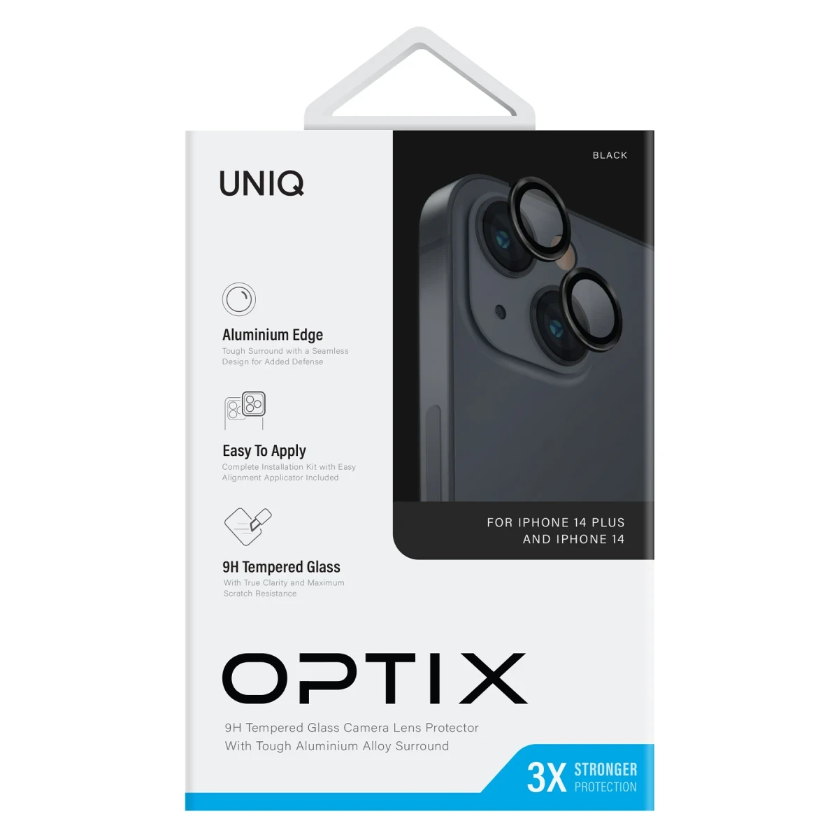 Uniq Apple iPhone 14 Optix Kamera Lens Koruyucu - Siyah