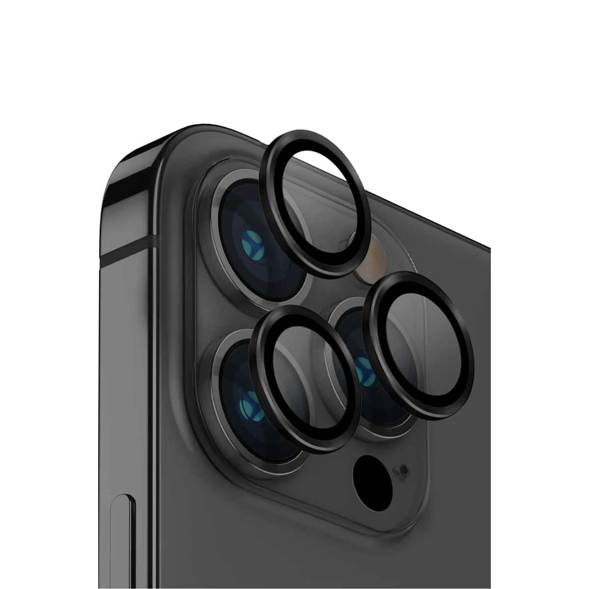 Uniq Apple iPhone 14 Pro Max Optix Kamera Lens Koruyucu - Siyah
