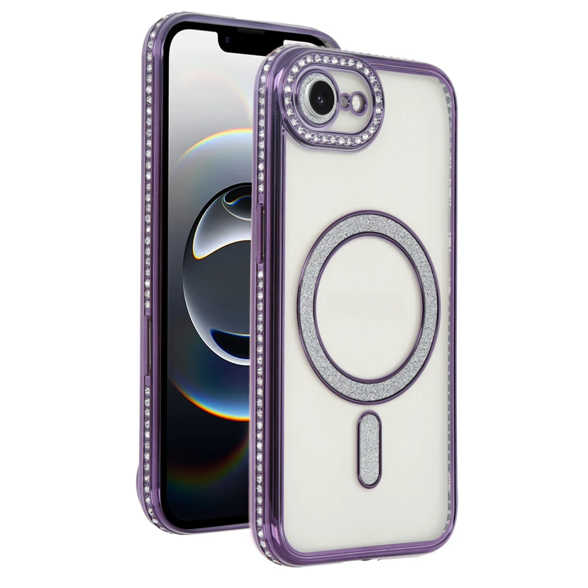 Newface Apple iPhone 16E Joke Simli Magneticsafe Kılıf - Derin Mor — görsel 3