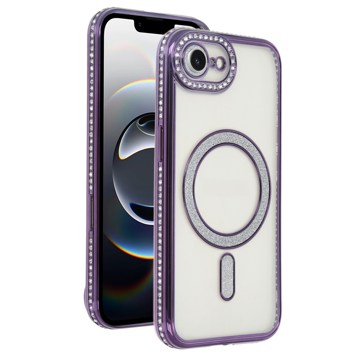 Newface Apple iPhone 16E Joke Simli Magneticsafe Kılıf - Derin Mor — görsel 5