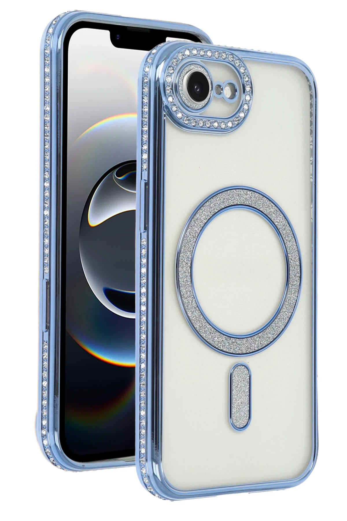 Newface Apple iPhone 16E Joke Simli Magneticsafe Kılıf - Mavi