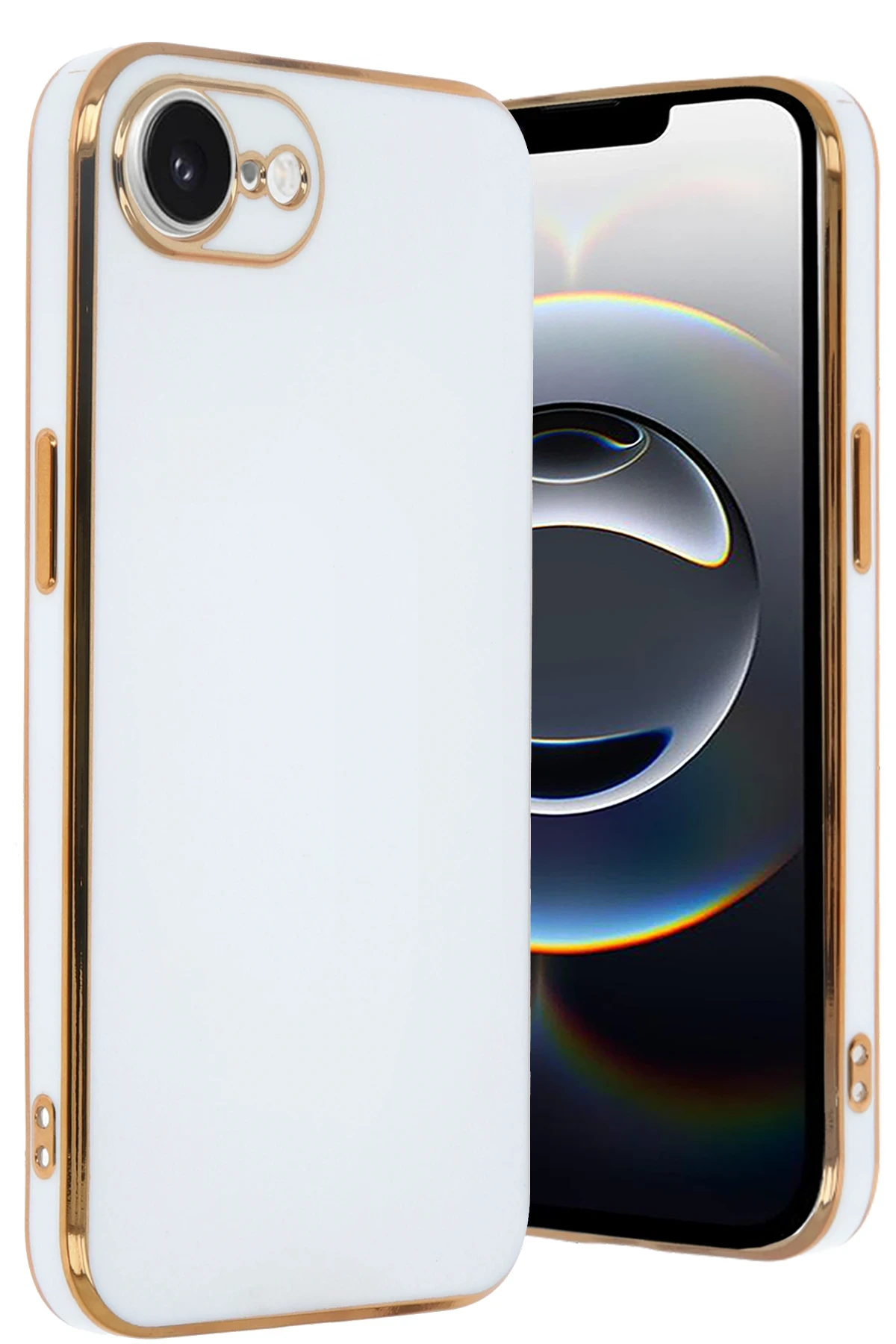 Newface iPhone 16E Kılıf Volet Silikon - Beyaz