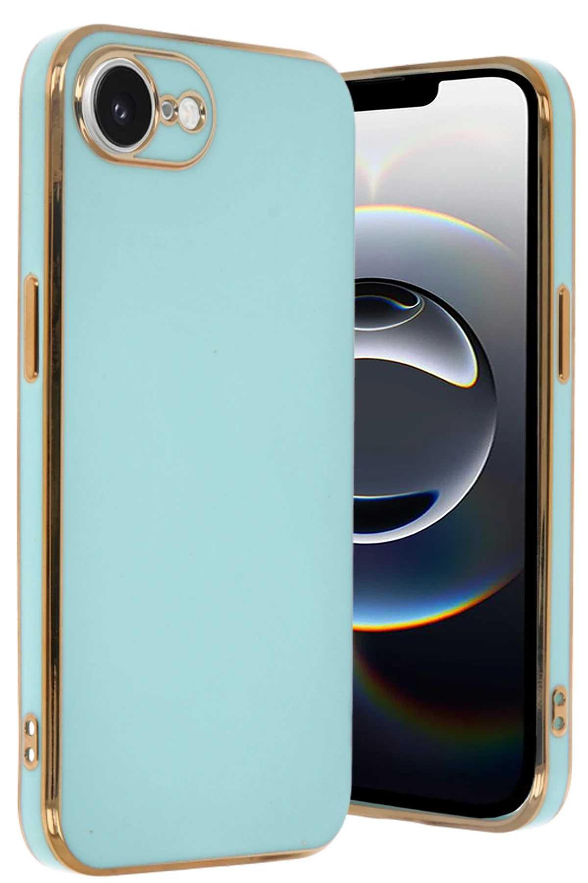 Newface iPhone 16E Kılıf Volet Silikon - Açık Yeşil