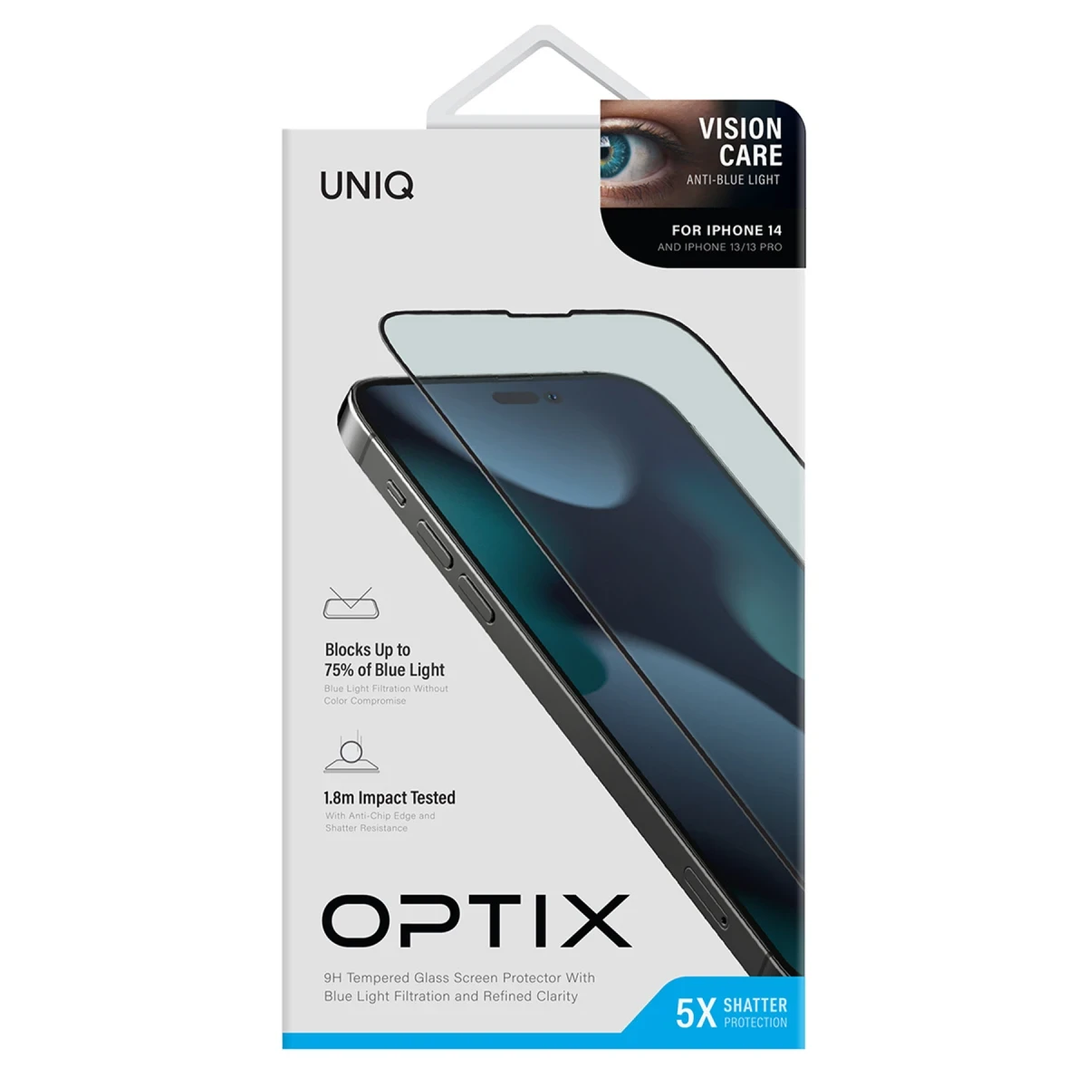 Uniq Apple iPhone 14 Pro Max Optix Vision Care Cam Ekran Koruyucu - Siyah